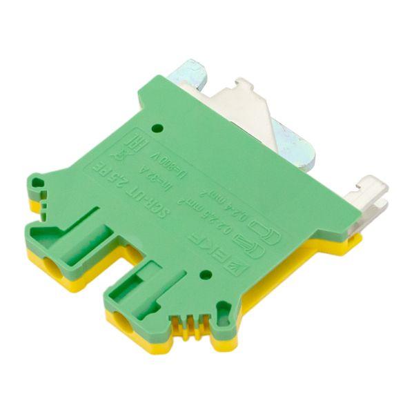 Клеммная колодка винтовая 2.5 UT земля EKF scr-ut-2,5-pe