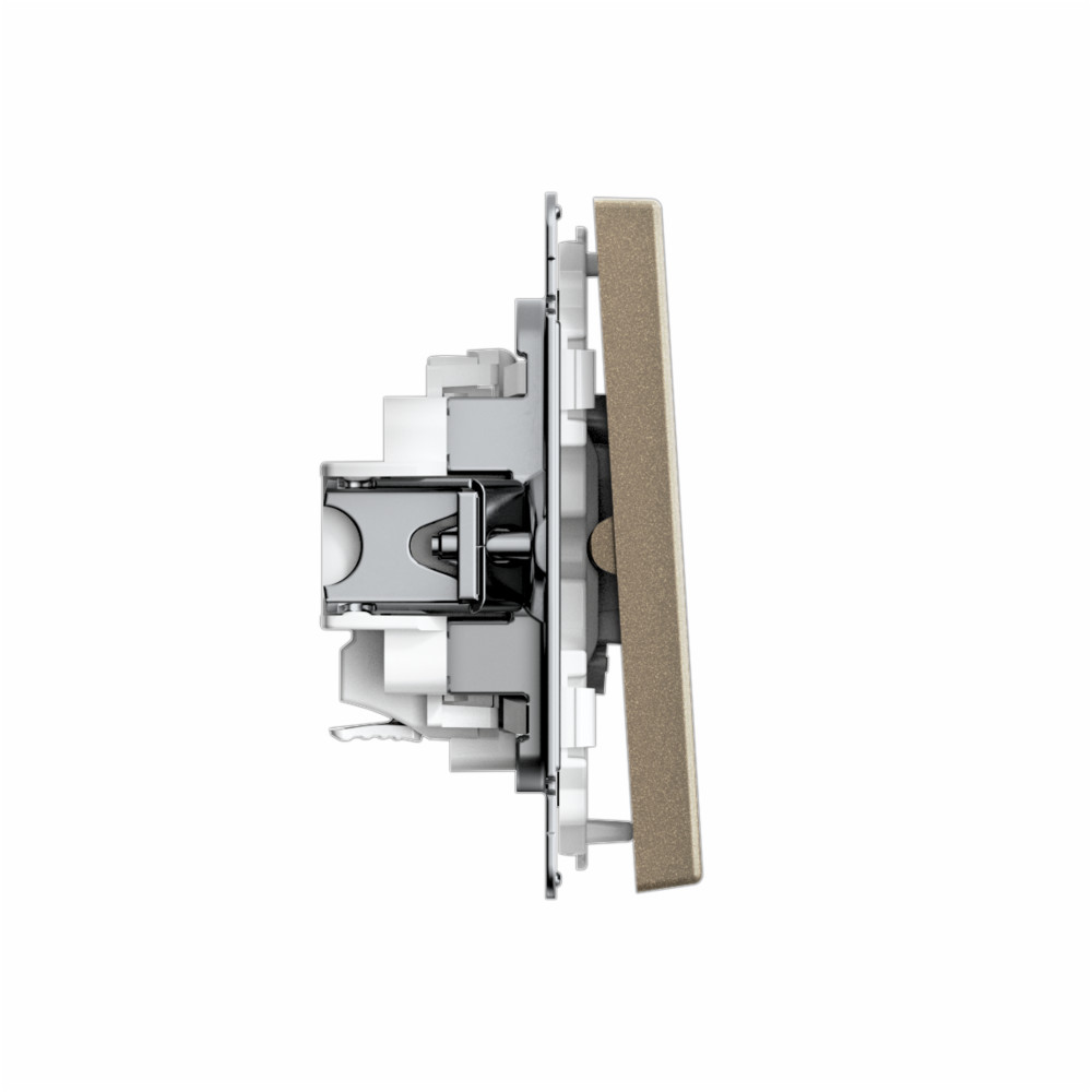 ARTGALLERY 2-клавишный ВЫКЛЮЧАТЕЛЬ, 10АХ, механизм, быстрозажимные клеммы, ШАМПАНЬ Systeme Electric GAL000551S