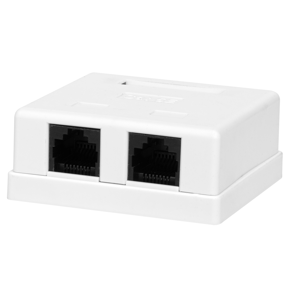 Компьютерная розетка 8P8C (RJ-45), UTP, Cat.6, 2 порта SUPRLAN 10-0310