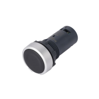 Кнопка SB7 моноблочная 22мм черная с возвратом, металл, 2НО, IP65 Systeme Electric SB7EA23