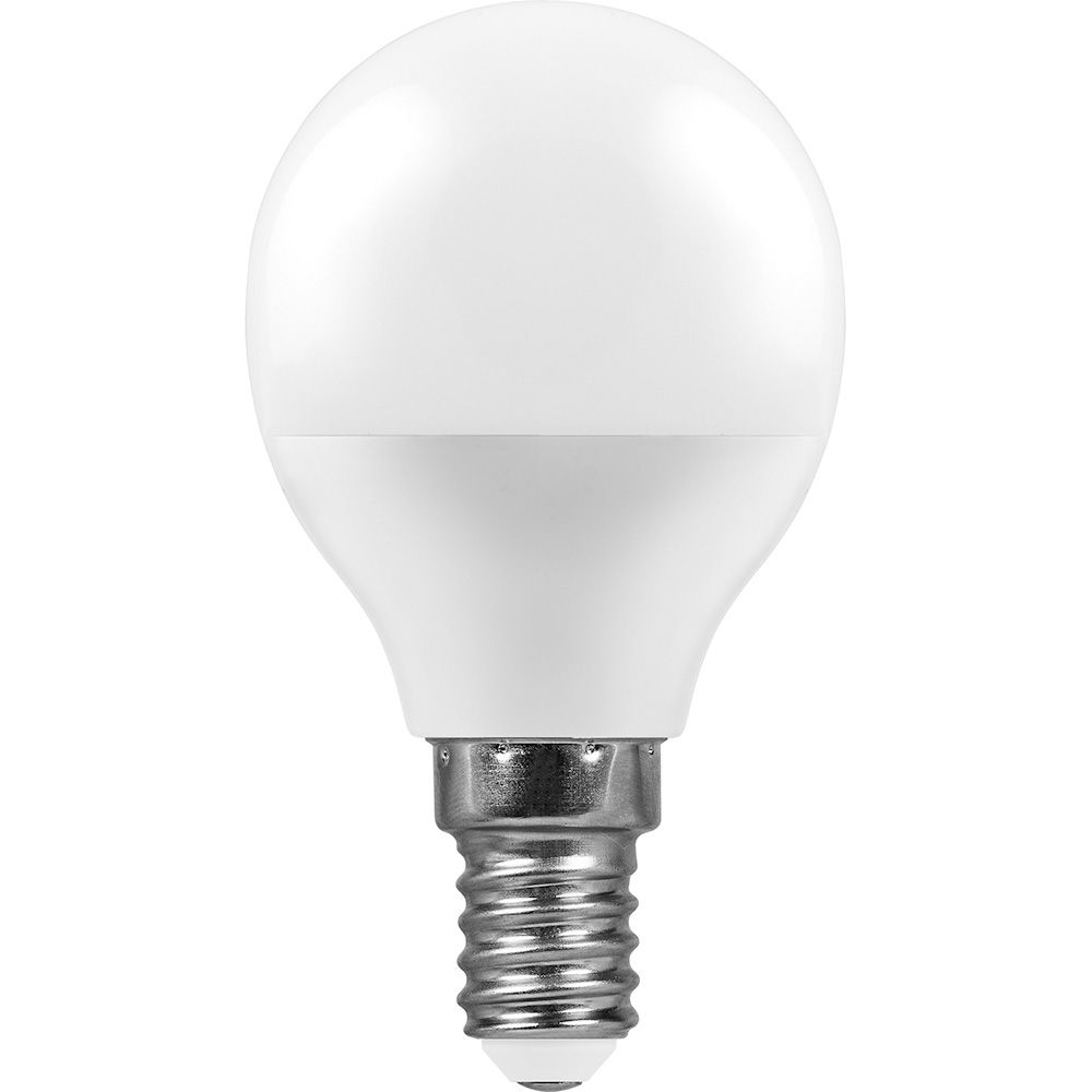 Лампа светодиодная LED 9вт Е14 белый матовый шар FERON LB-550 25802