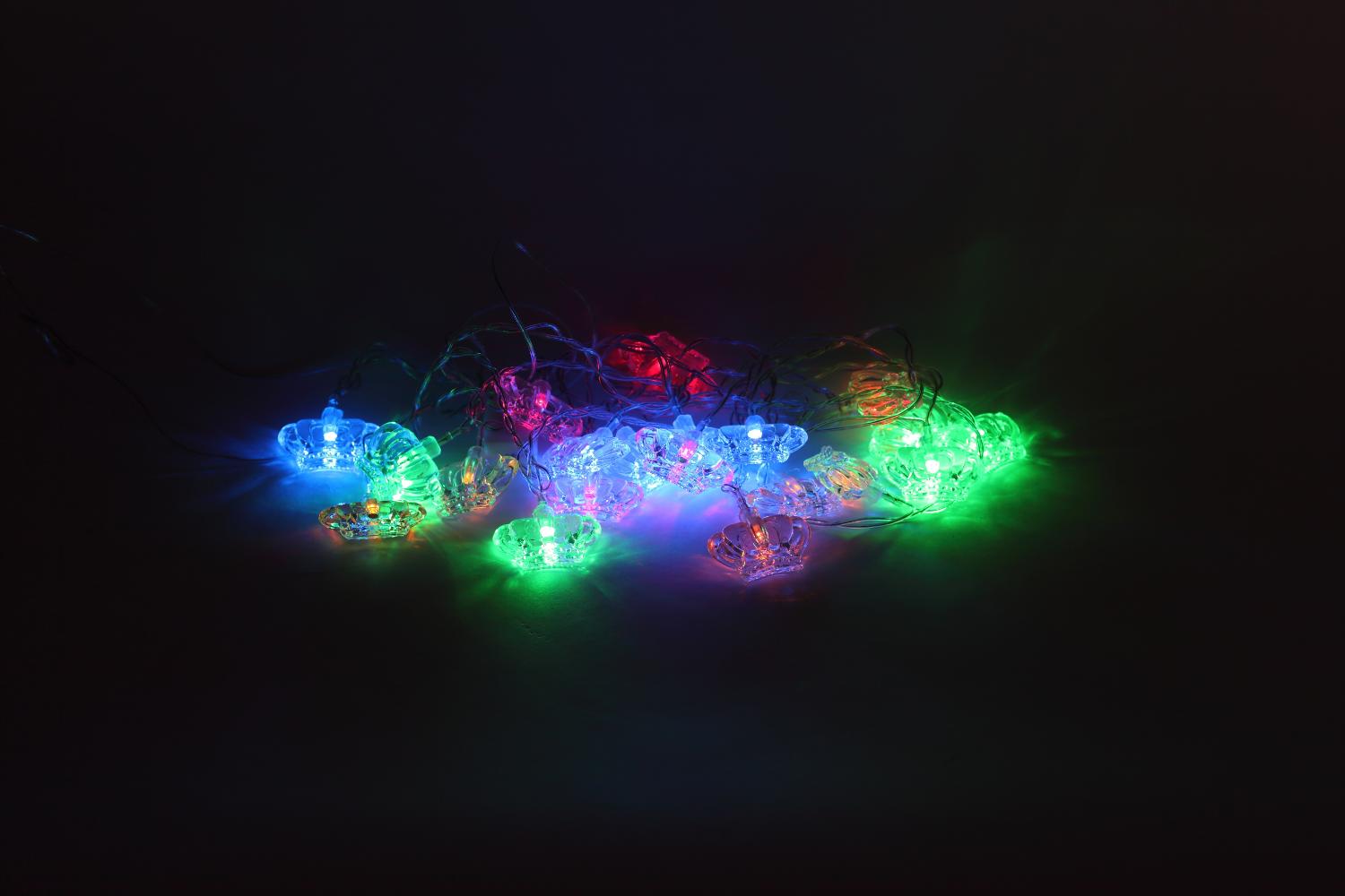 Гирлянда LED Нить Короны 3 м мультиколор, 220 V, IP20 36/864, ENIN-3K ЭРА Б0041898