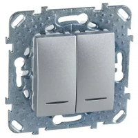 UNICAtop Переключатель двухклавишный с индикацией в рамку Schneider Electric MGU5.0303.30NZD