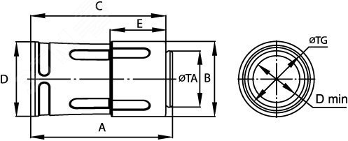 Переходник армированная труба-жесткая труба IP67 20мм DKC 55220