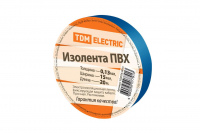 Изолента ПВХ 0,13*15мм Синяя 20м TDM TDM ELECTRIC SQ0526-0015