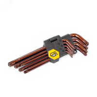 Набор ключей TORX КТ-9-S2 (Т10-Т50) серия KBT-PROFESSIONAL КВТ 82178