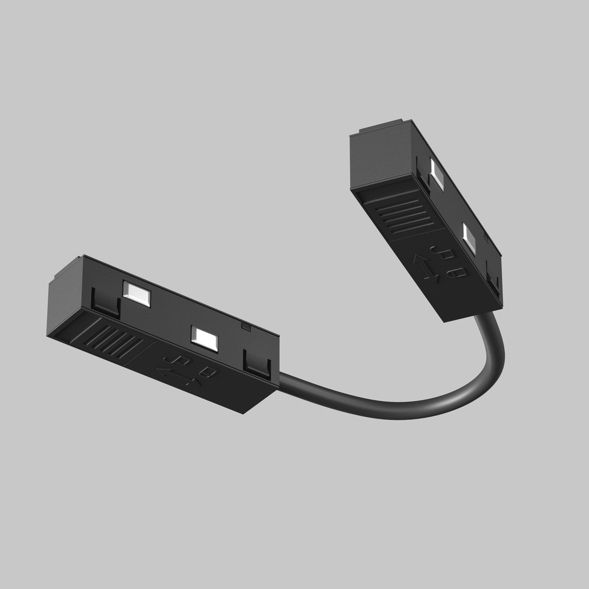 Коннектор питания угловой гибкий 15 см Exility черный Maytoni TRA034CPC-42B-15-1