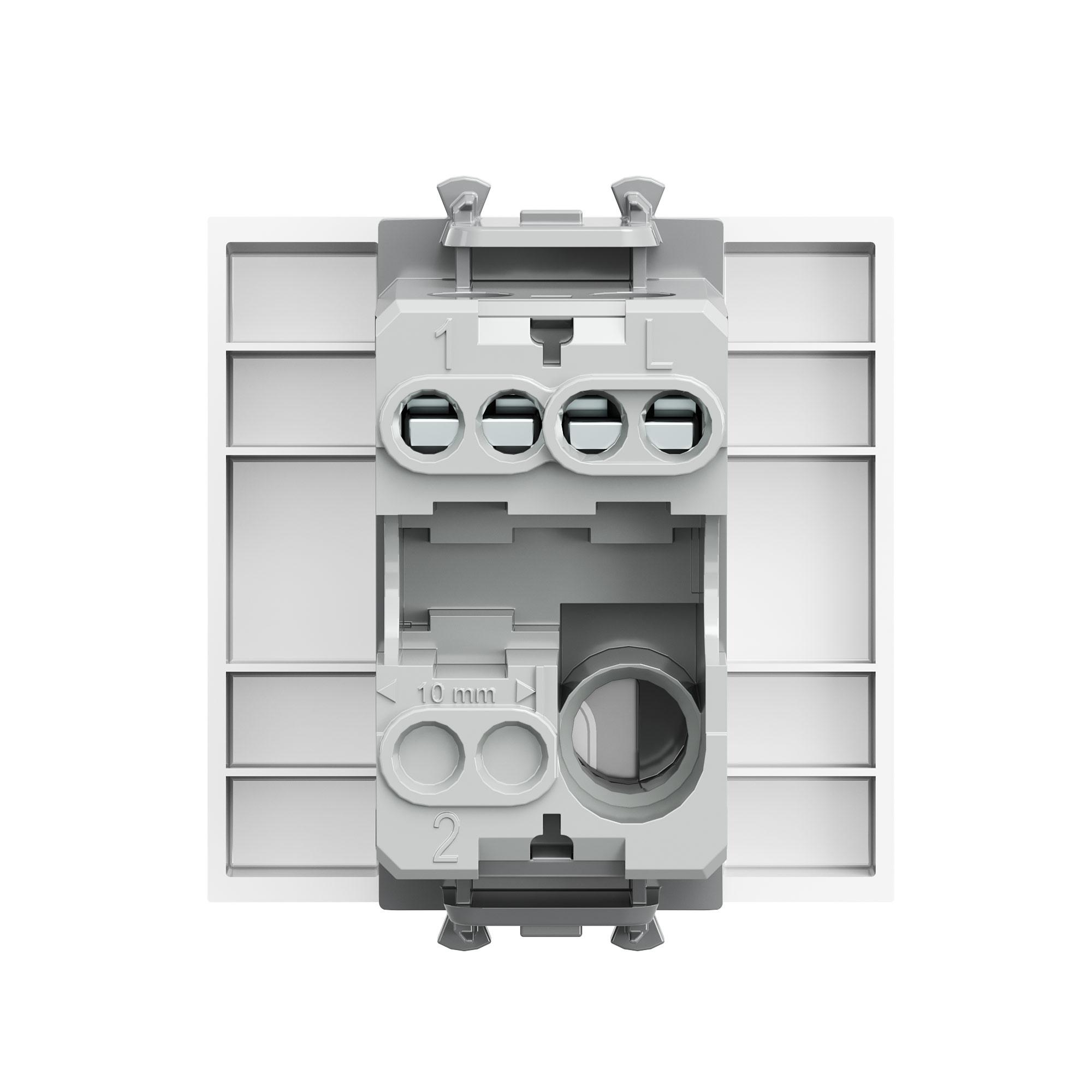 Выключатель одноклавишный модульный, Avanti, белое облако, 2 модуля DKC 4400102