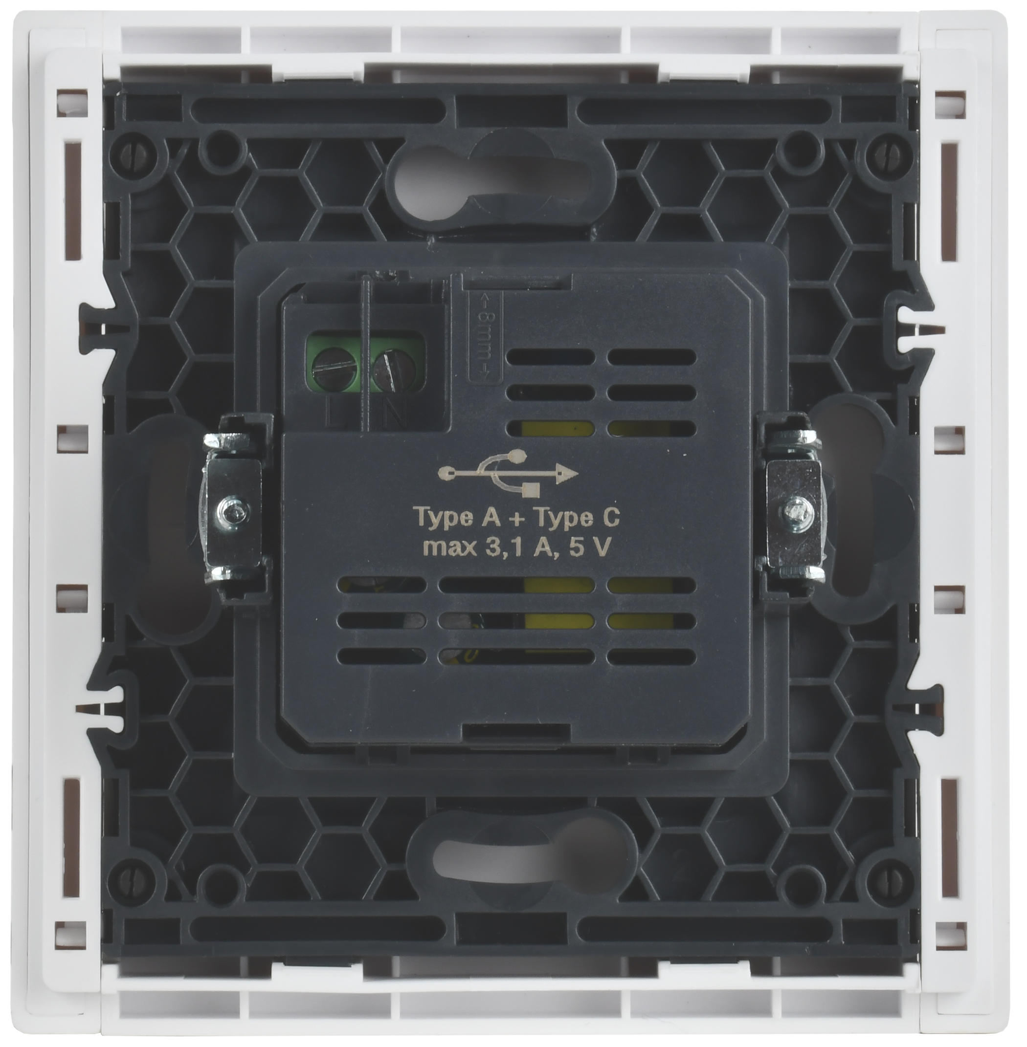 FORTE&PIANO Розетка USB A+C 3,1А FP250 белый IEK FP-U22-D31-K01