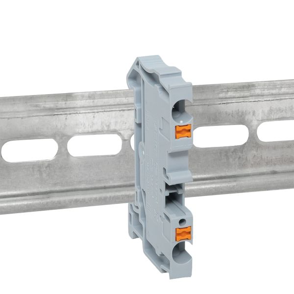 Клеммная колодка пружинная 4 Push-in серая EKF PIT-4