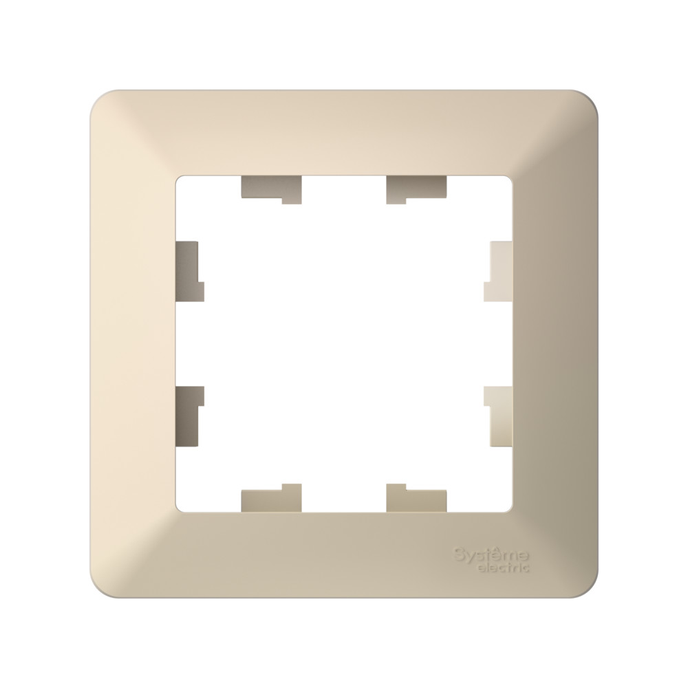 ATLASDESIGN AIR 1-постовая РАМКА, БЕЖЕВЫЙ/дымчатый белый Systeme Electric ATN220201