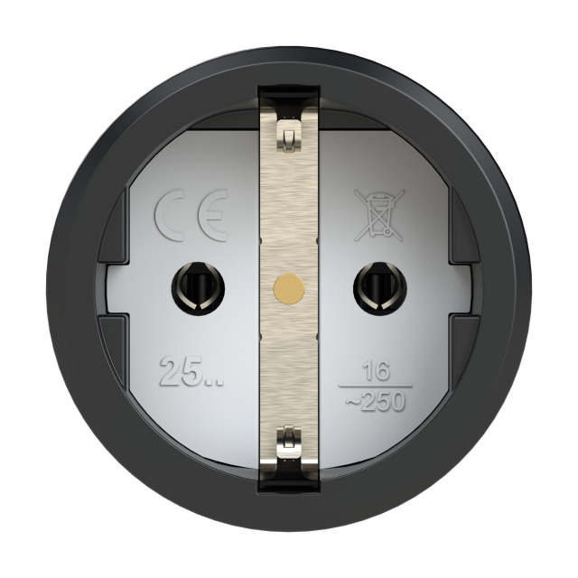 Розетка каб 16A/250V/2P+E/IP54 с черным крышкой и корпусом, маркер черный PCE 2511-ss 00-00027022