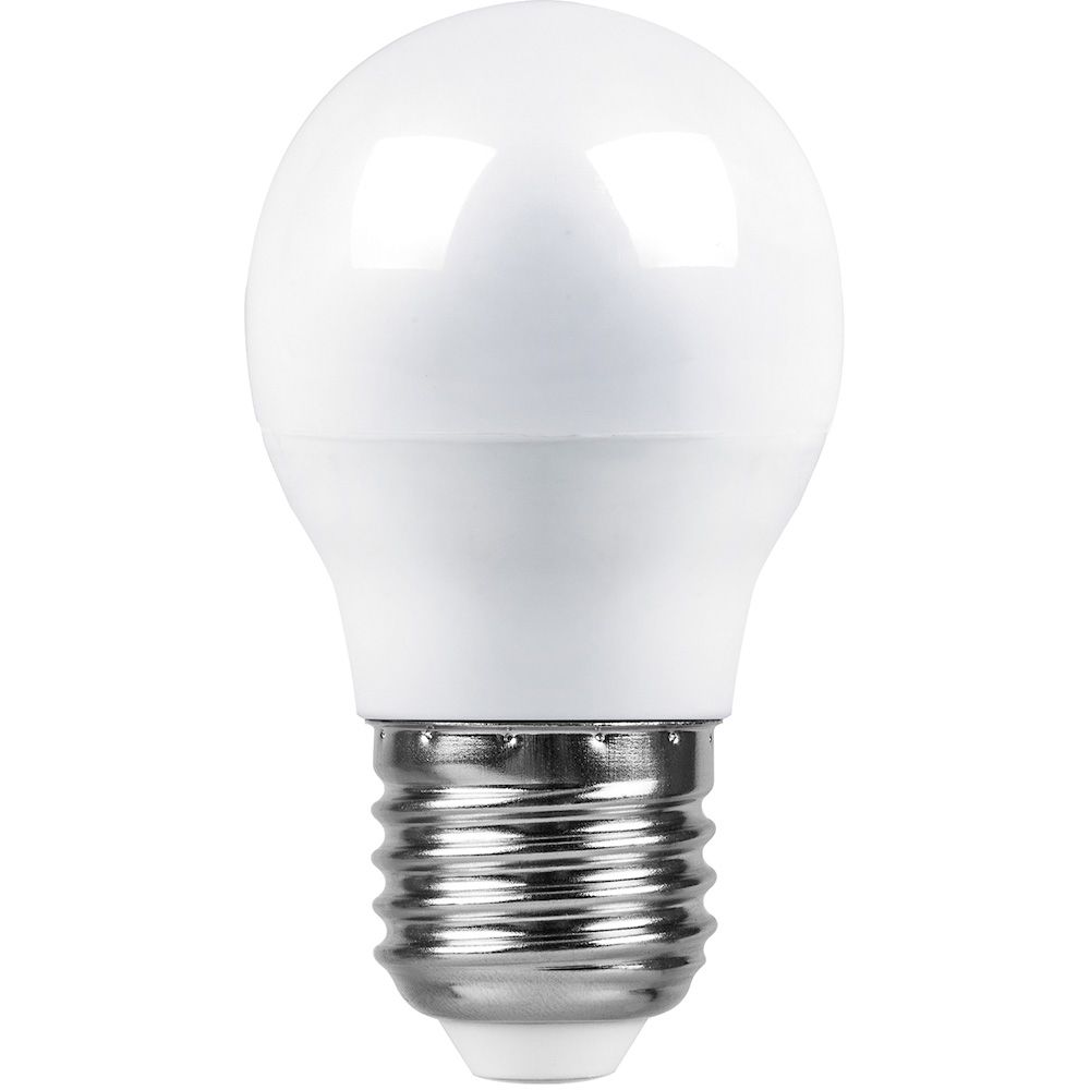 Лампа светодиодная LED 9вт Е27 белый матовый шар FERON LB-550 25805