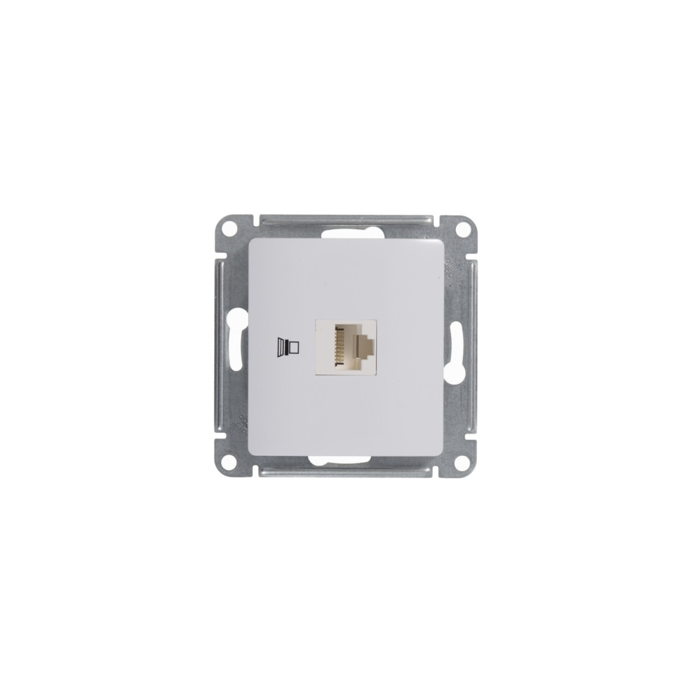 GLOSSA Розетка компьютерная RJ45 категория 5е в рамку белая Systeme Electric GSL000181K