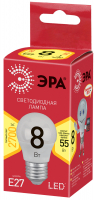 Лампа светодиодная LED 8 Вт 640Лм 2700К шар теплый E27 220-240В ECO LED P45-8W-827-E27 Red Line ЭРА Б0030024