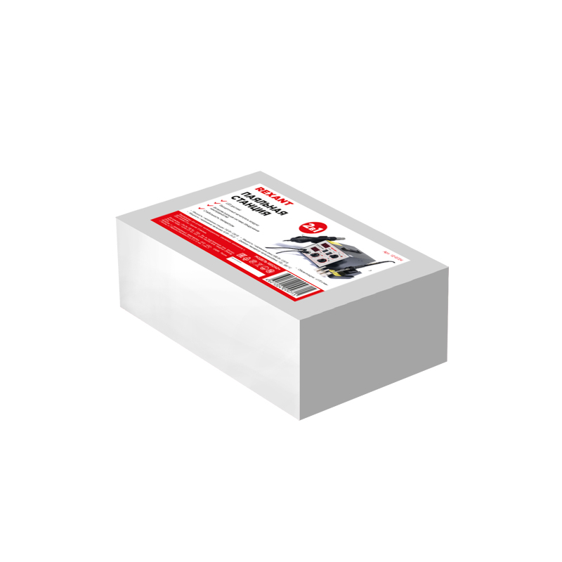 Станция паяльная, 2 в 1: паяльник+термофен, с цифровым дисплеем REXANT 12-0724