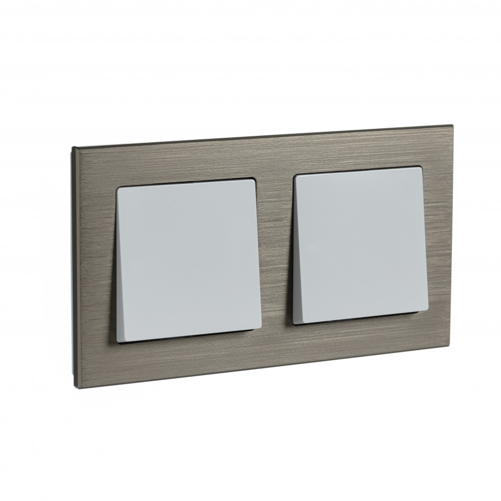Рамка двухпостовая ATLASDESIGN NATURE, МЕТАЛЛ ЛАТУНЬ Systeme Electric ATN312202