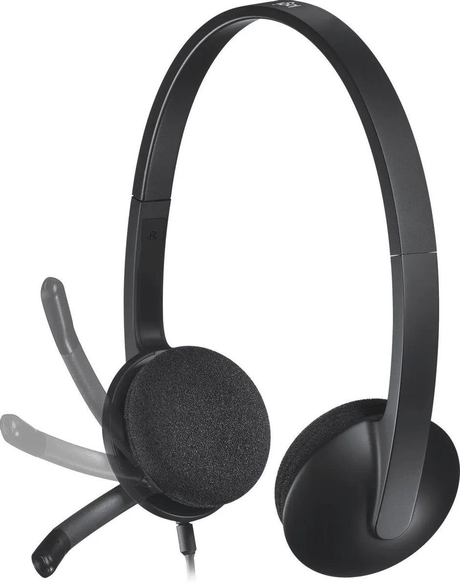 Наушники H340 для контактных центров, накладные, проводные USB Logitech 981-000509