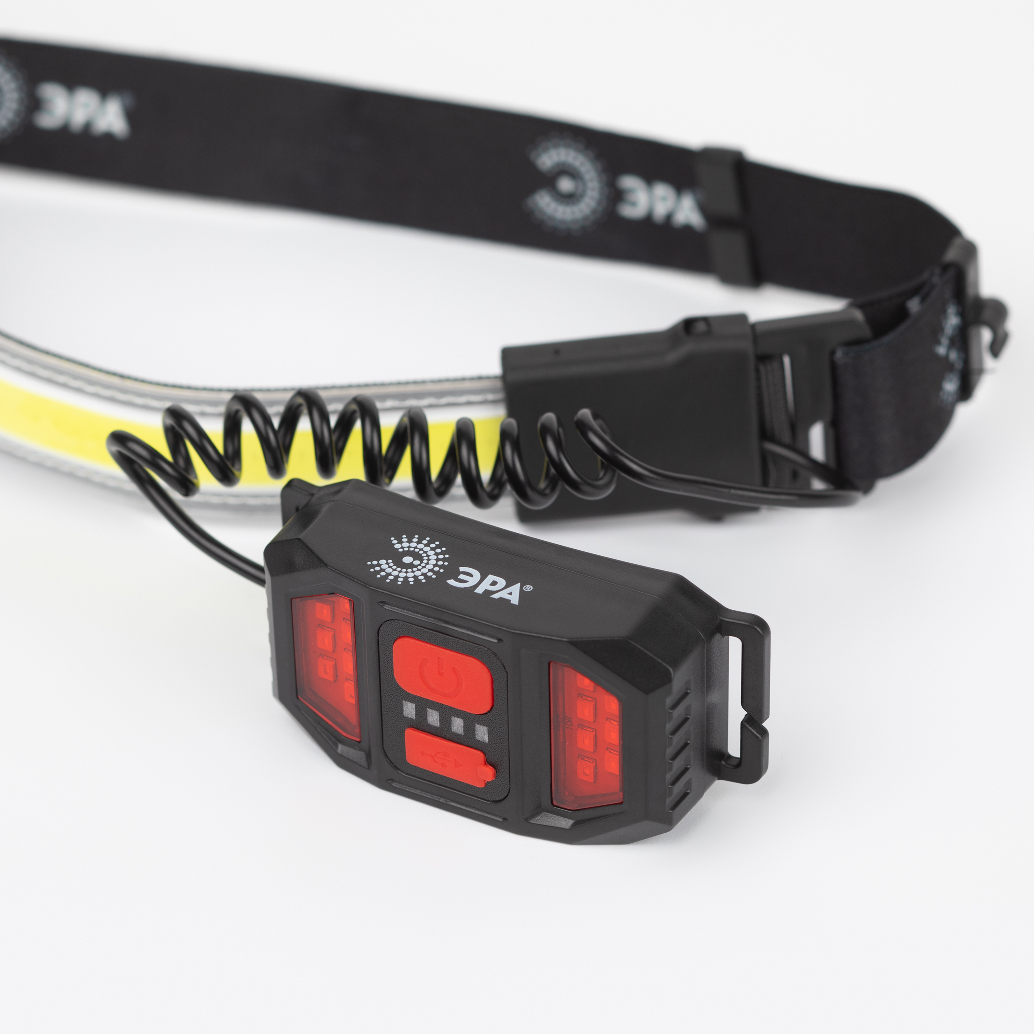 Фонарь налобный светодиодный 5Вт 350Лм IP40 SMD+COB 3 режима аккумуляторный GA-807 Кибер miscro USB ЭРА Б0054033