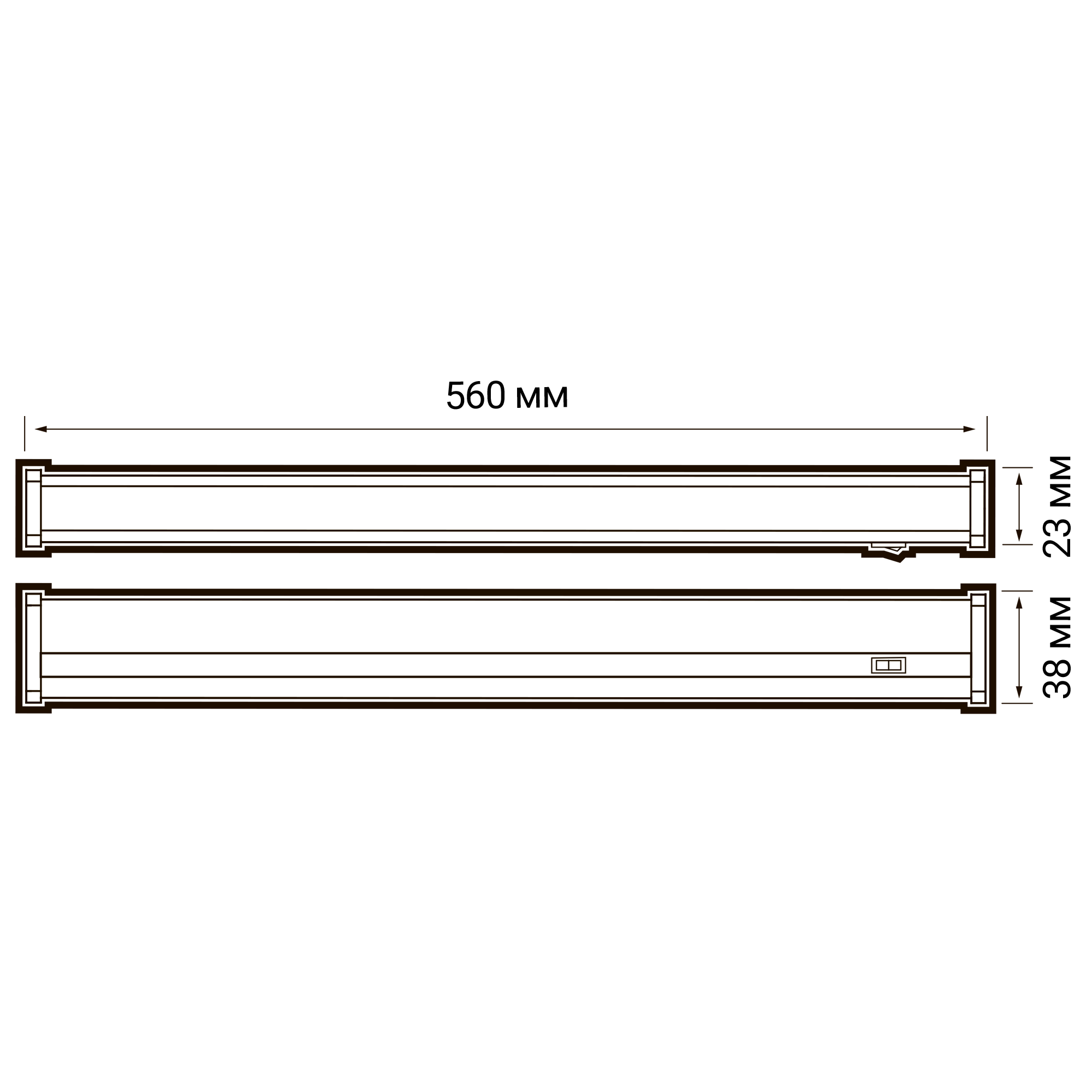 Светильник светодиодный ДПО-8w T5i 600мм 6500k пластиковый JazzWay 1036339
