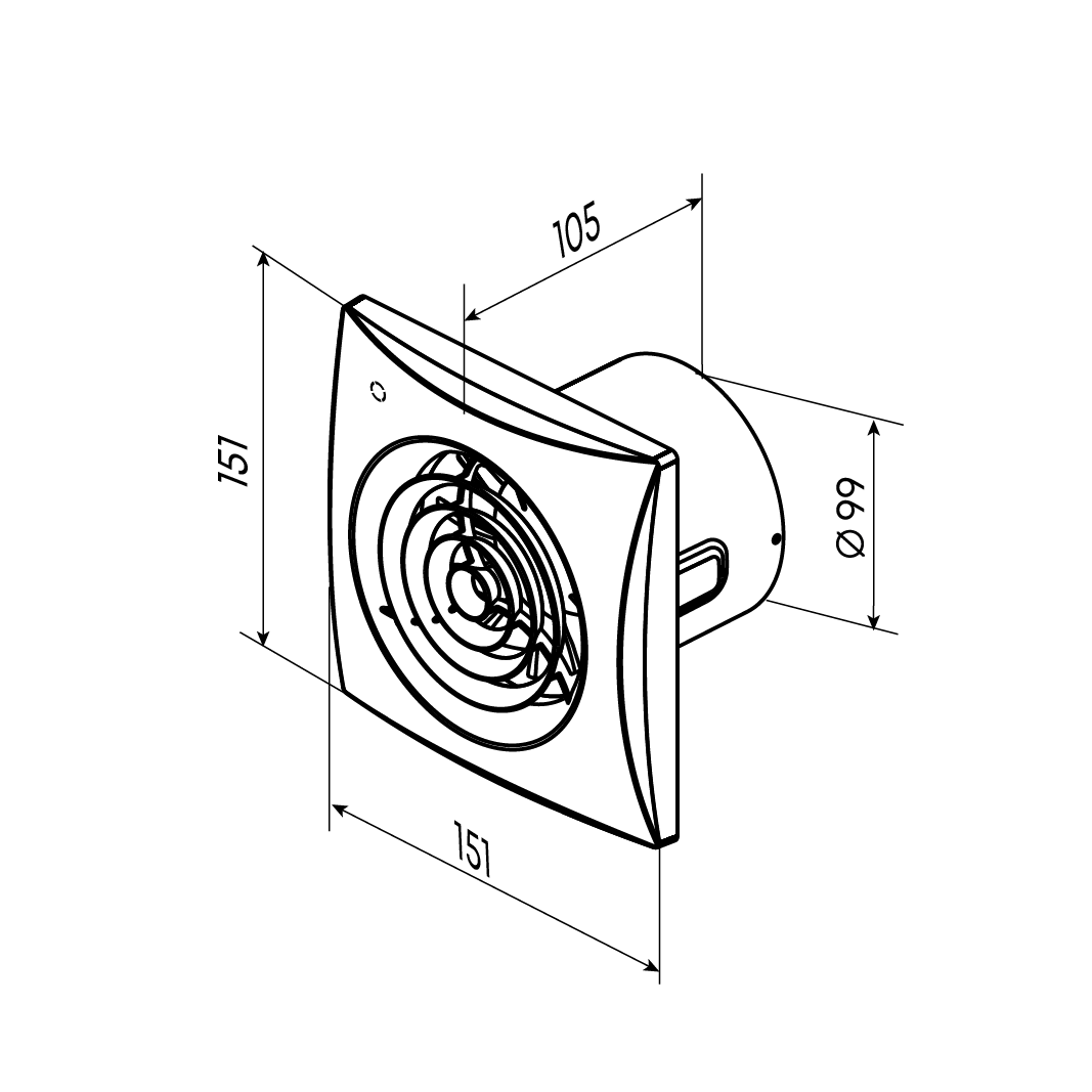 Вентилятор осевой бесшумный D100 ZERNBERG 10238801 00-023880  
