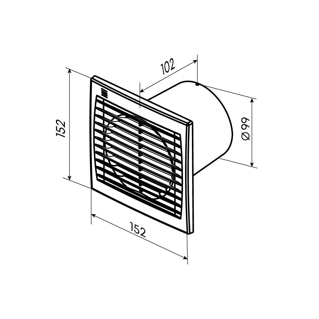 Вентилятор осевой 100 TURBO ZERNBERG 10222911 00-022291  