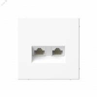 ARTGALLERY РОЗЕТКА двойная компьютерная RJ45+RJ45, кат. 5е, механизм, БЕЛЫЙ Systeme Electric GAL000185