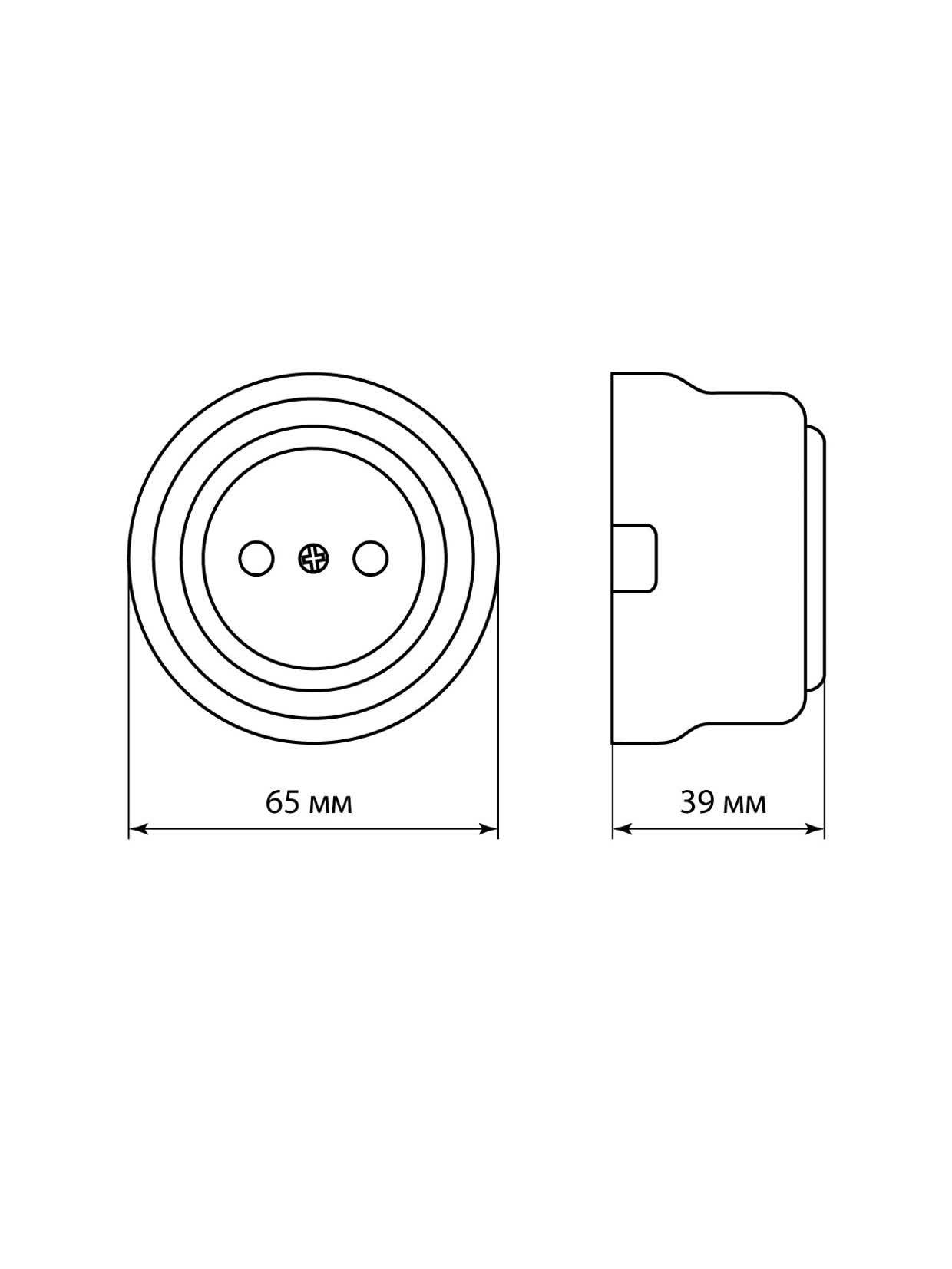 Розетка 2П 10А 250В белая «Виви» TDM TDM ELECTRIC SQ1820-1011