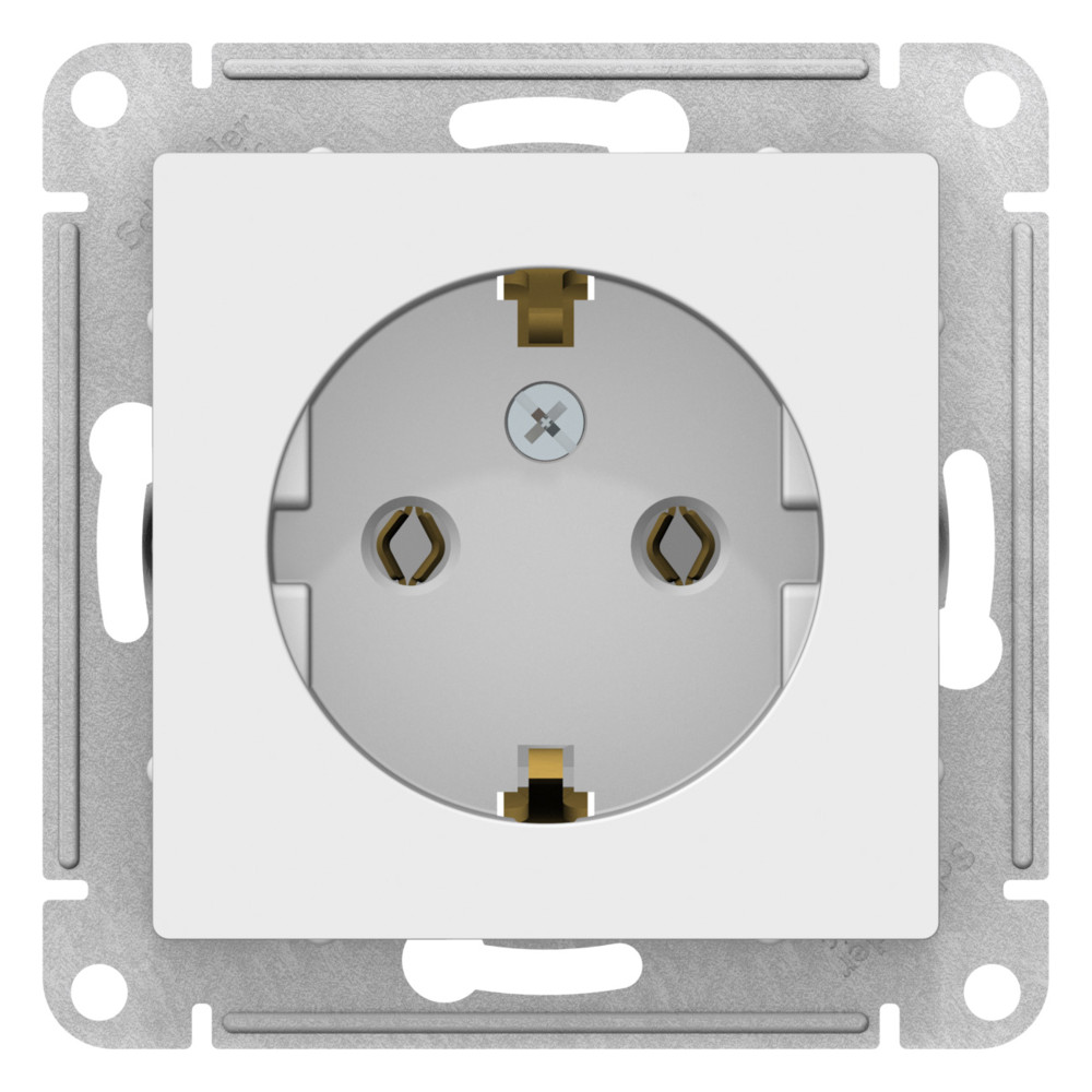 ATLASDESIGN РОЗЕТКА с заземлением, 16А, механизм, ЛОТОС Systeme Electric ATN001343