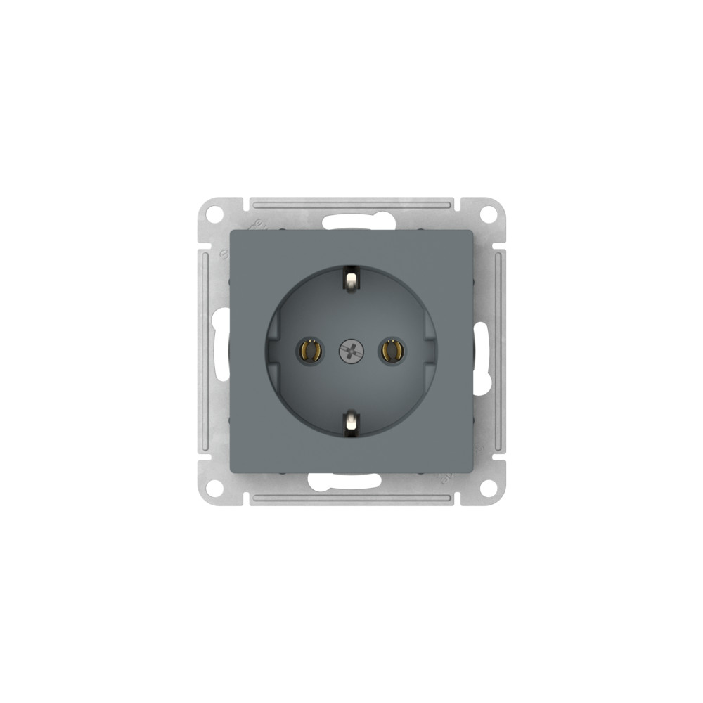 ATLASDESIGN РОЗЕТКА с заземлением, 16А, быстрозажимные клеммы, ГРИФЕЛЬ Systeme Electric ATN000743S