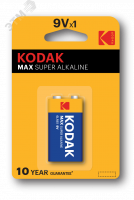 Батарейка 6LR61-1BL MAX SUPER Alkaline [K9V-1] (10/200/6000) KODAK Б0005130