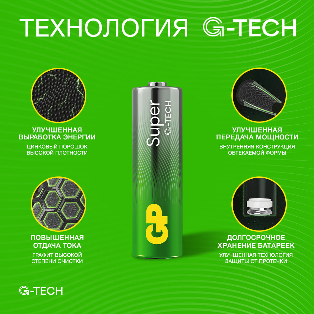 Батарейка алкалиновая GP Super Alkaline 15А АA 1207
