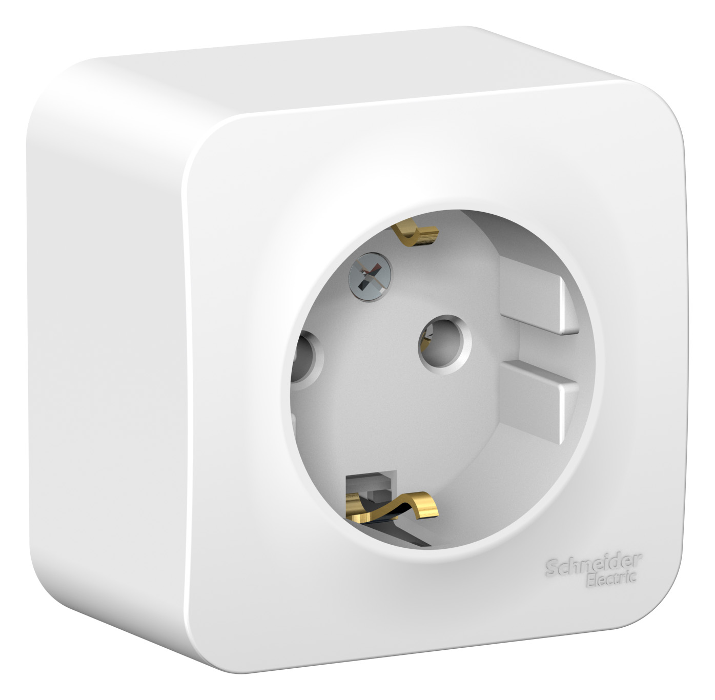 BLANCA  розетка наружная  с заземлением без шторок, 16А, 250В, белый Systeme Electric BLNRA010101
