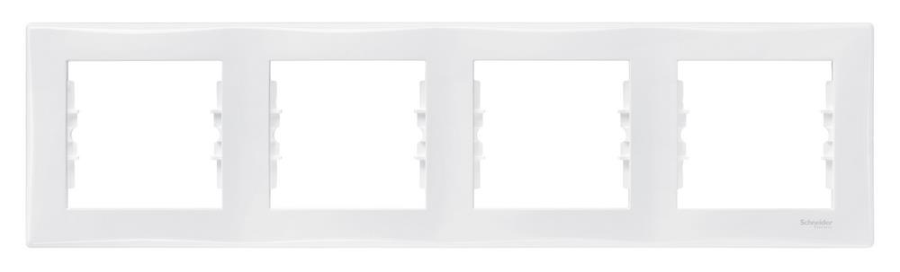 Sedna Рамка 4 поста горизонтальная белый Schneider Electric SDN5800721