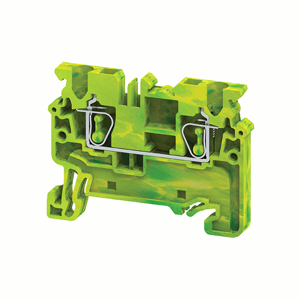 Клемма заземляющая 2,5 кв.мм пружинная OptiClip CXG-2,5-PE-(0,2-2,5) КЭАЗ 289759