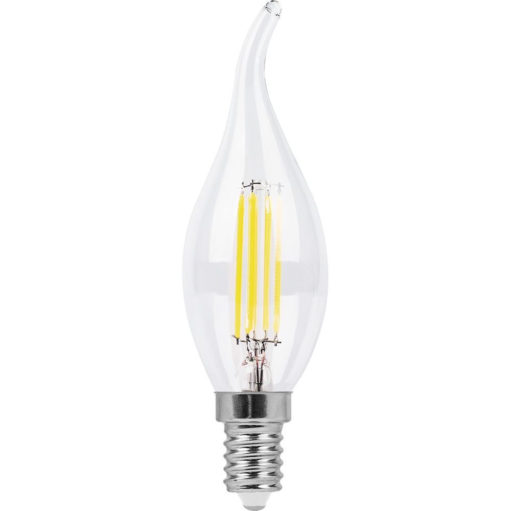 Лампа светодиодная LED 11вт Е14 белый свеча на ветру FILAMENT FERON LB-714 38012