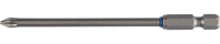Бита ''ЭКСПЕРТ'' торсионная кованая, обточенная, хромомолибденовая сталь, тип хвостовика E 1/4'', PH2, 100мм, 1шт ЗУБР 26011-2-100-1