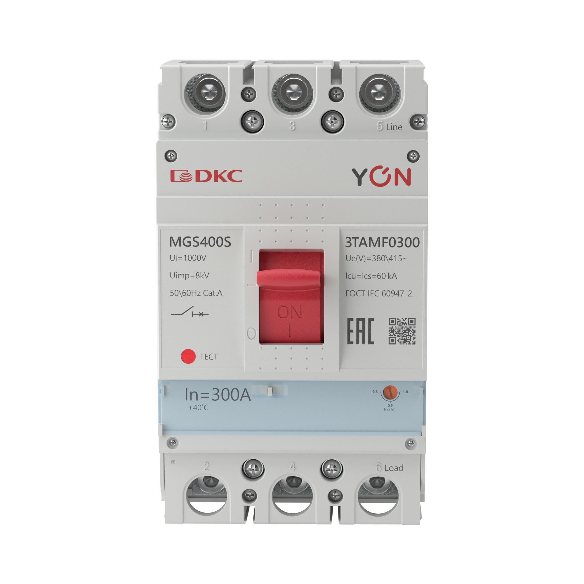 Выключатель автоматический YON MGS400 3P 240-300A 60kA DKC MGS400S-3TAMF0300