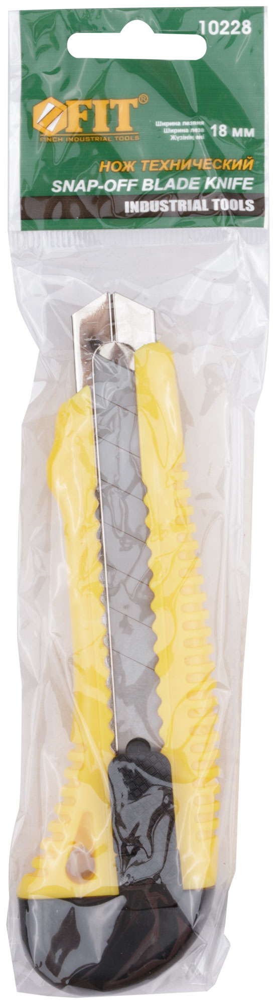 Нож технический 18 мм усиленный пластиковый FIT 10228