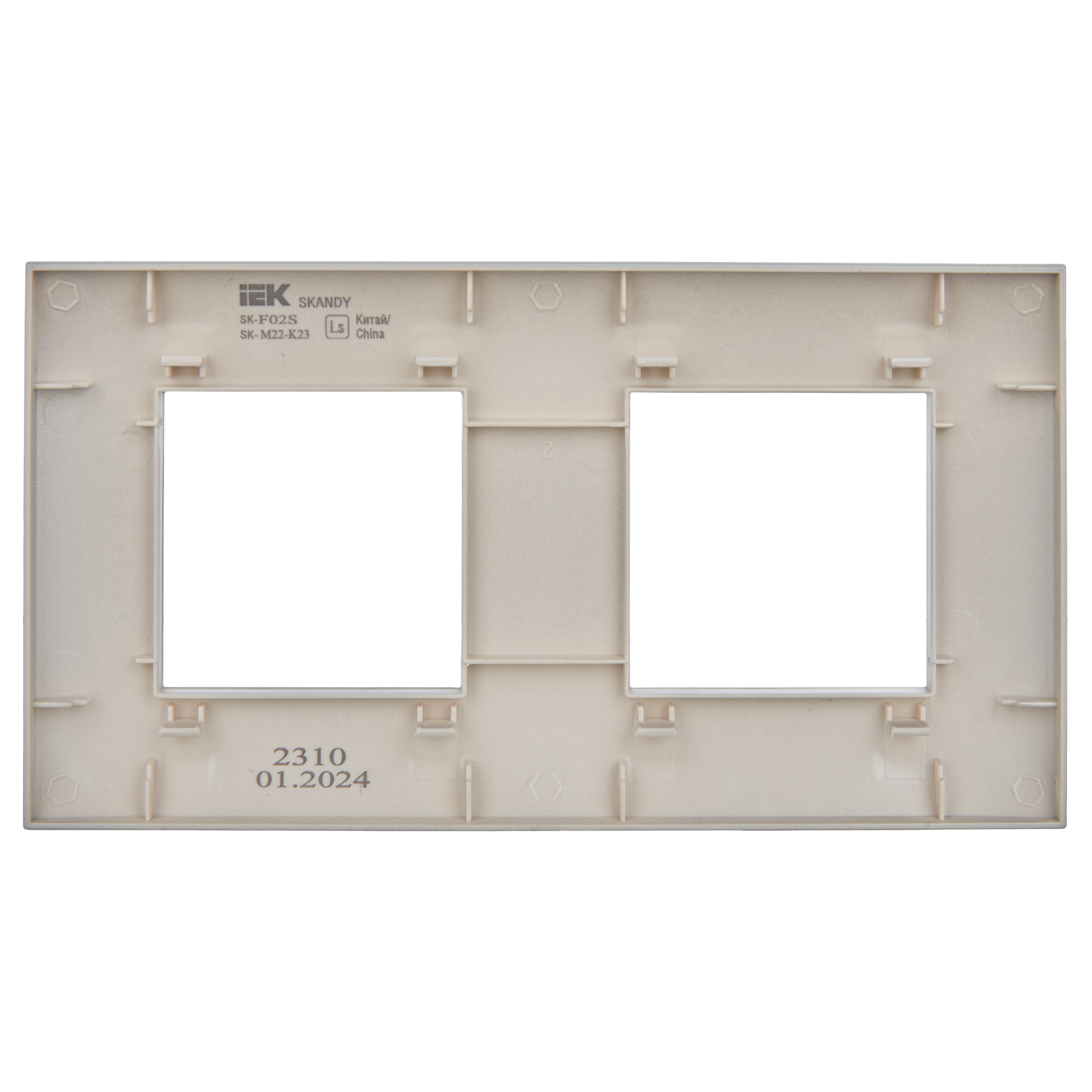SKANDY Рамка 2-местная SK-F02S серебряный IEK SK-M22-K23