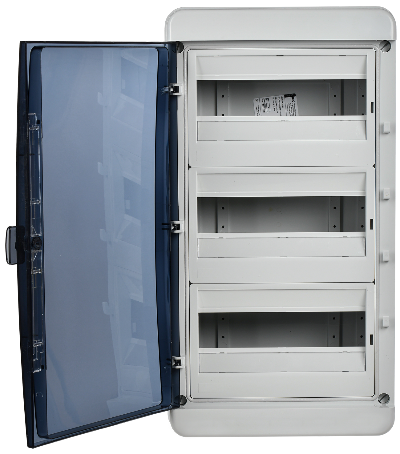TEKFOR Корпус пластиковый навесной КМПн-36 IP65 черная прозрачная дверь IEK TF5-KP72-N-36-65-K03-K02