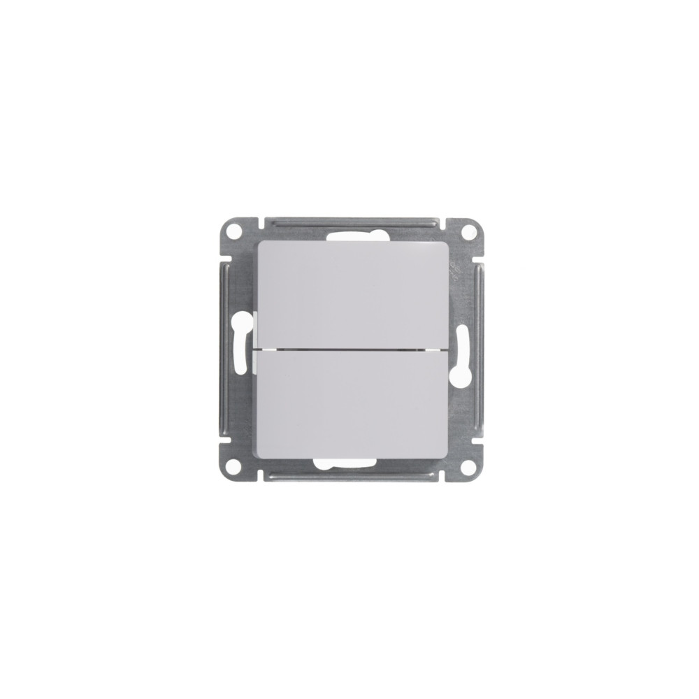 GLOSSA Выключатель двухклавишный в рамку белый сх.5 Systeme Electric GSL000151