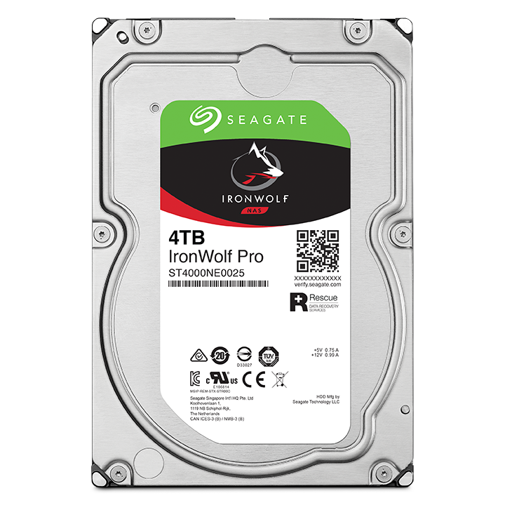 Жесткий диск 3.5'' 4 TБ IronWolf Pro, SATAIII, 7200об/мин, 256 МБ Seagate ST4000NT001 154230