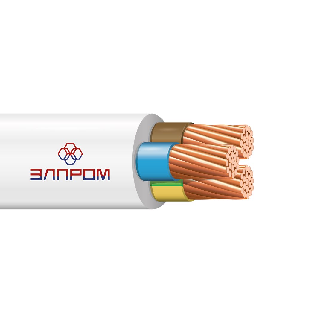 Провод ПВС 3х4 белый(100м) ТРТС Элпром БП-00012826