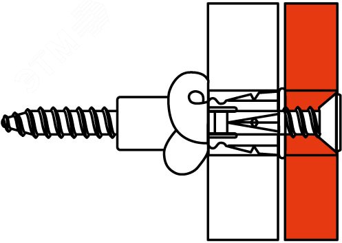 Саморез 3.5х50мм с дюбелем F6 DKC CM06541