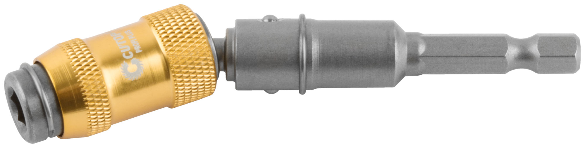 Адаптер шарнирный угловой с магнитным держателем для бит 1/4 до 25 градусов 90 мм CUTOP 83-584