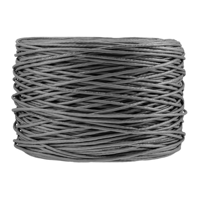 Витая пара PROconnect U/UTP 4PR 24AWG CCA CAT5e PVC серый бухта 305м REXANT 01-0043-3