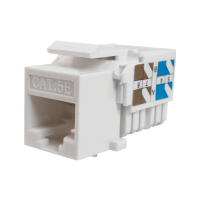 Keystone Jack 8P8C (RJ-45), UTP, Cat.5e. инструментальная заделка, белый SUPRLAN 10-0313