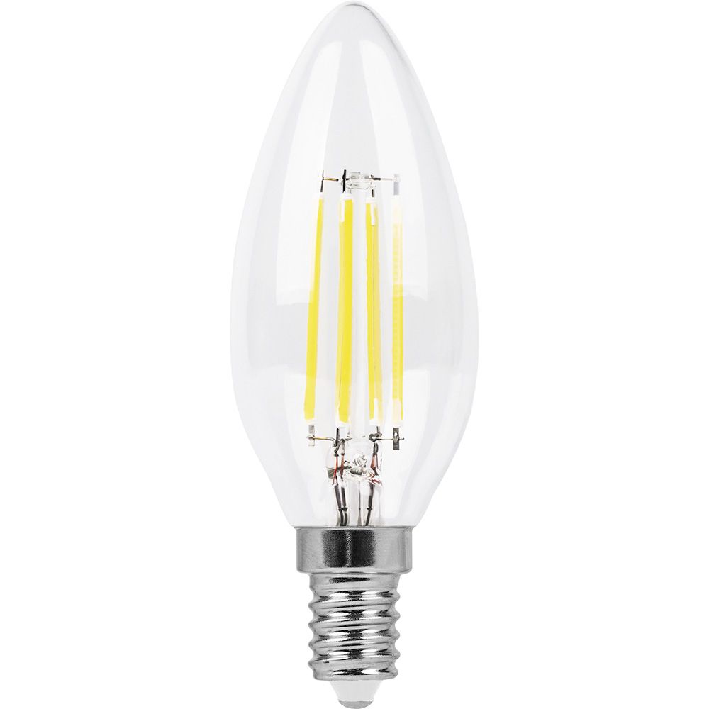 Лампа светодиодная LED 11вт Е14 теплый свеча FILAMENT FERON LB-713 38006