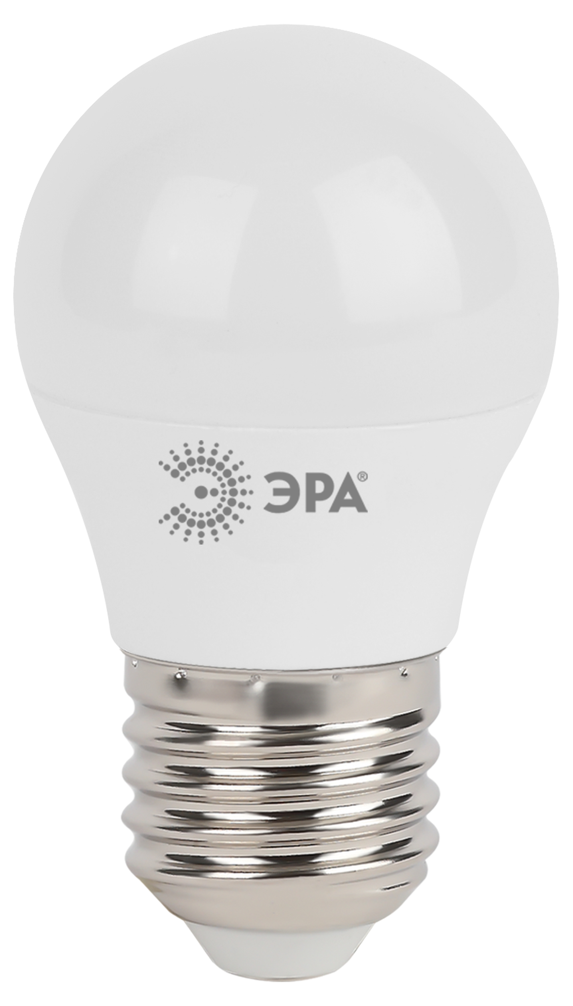 Лампа светодиодная LED 7 Вт 560Лм 2700К шар теплый E27 170-265В LED P45-7W-827-E27 Standart ЭРА Б0020550